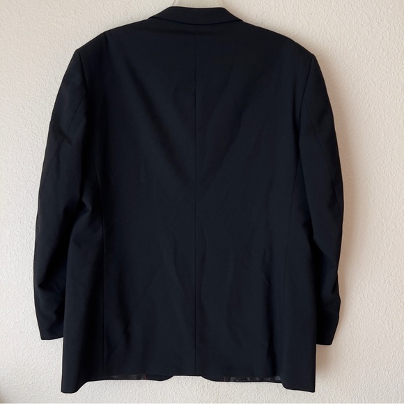 Vittorio St Angelo 100% wool Black Men's Blazer coat single breasted 3 bts 42R - Picture 8 of 10